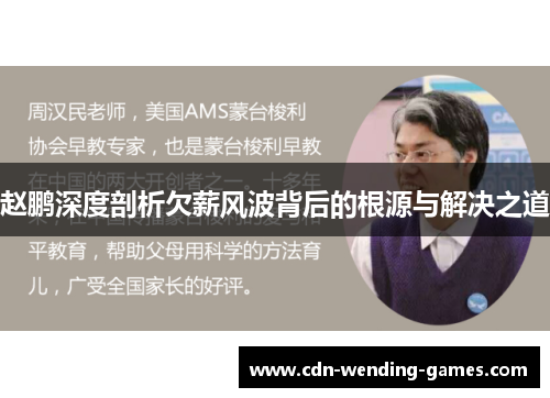 赵鹏深度剖析欠薪风波背后的根源与解决之道